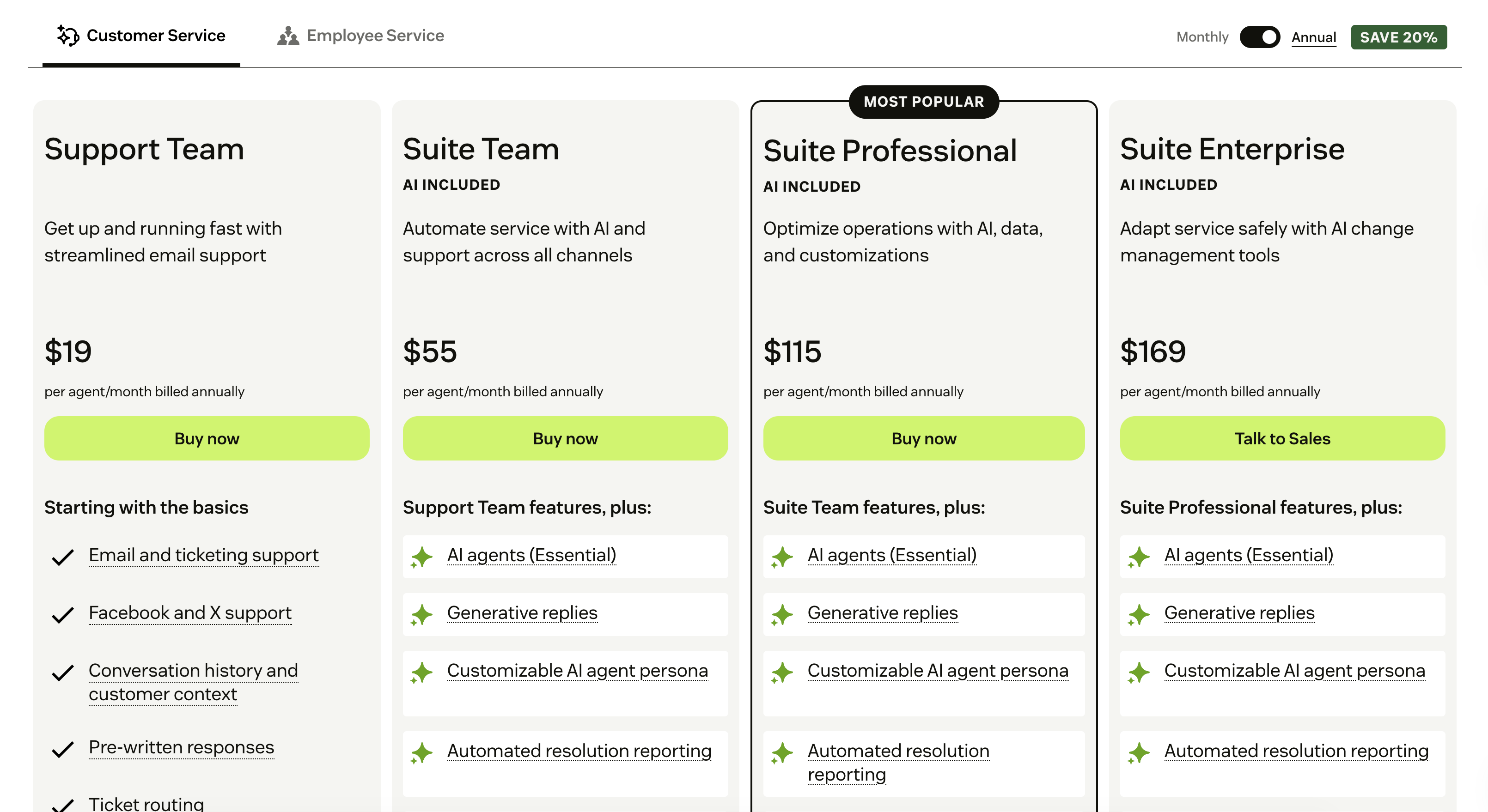 Zendesk pricing